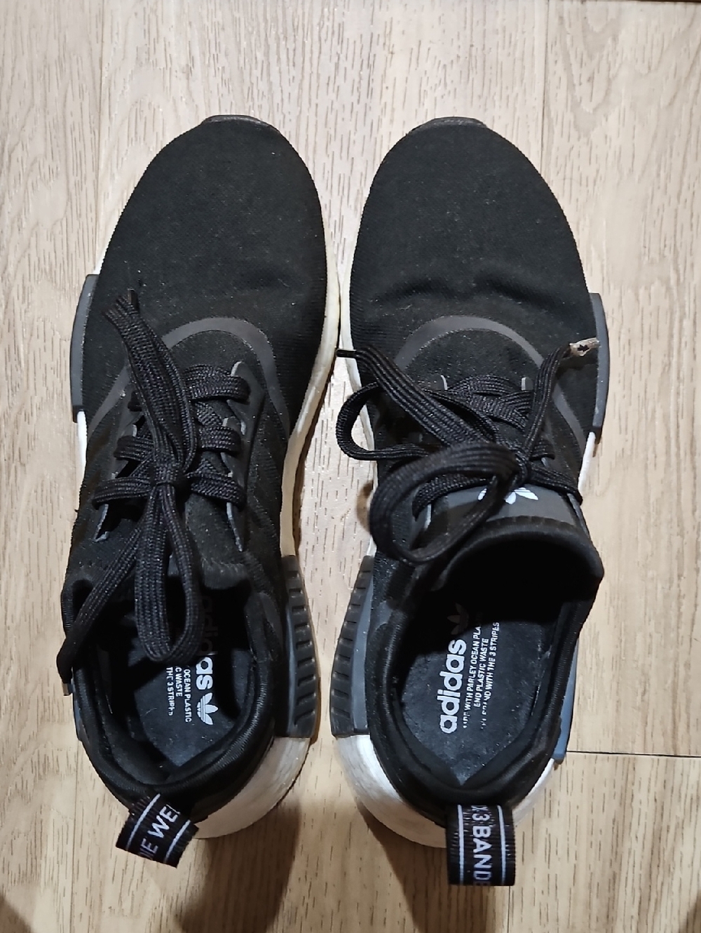 adidas Black and White Athletic Sneakers - Woman NMD_R1